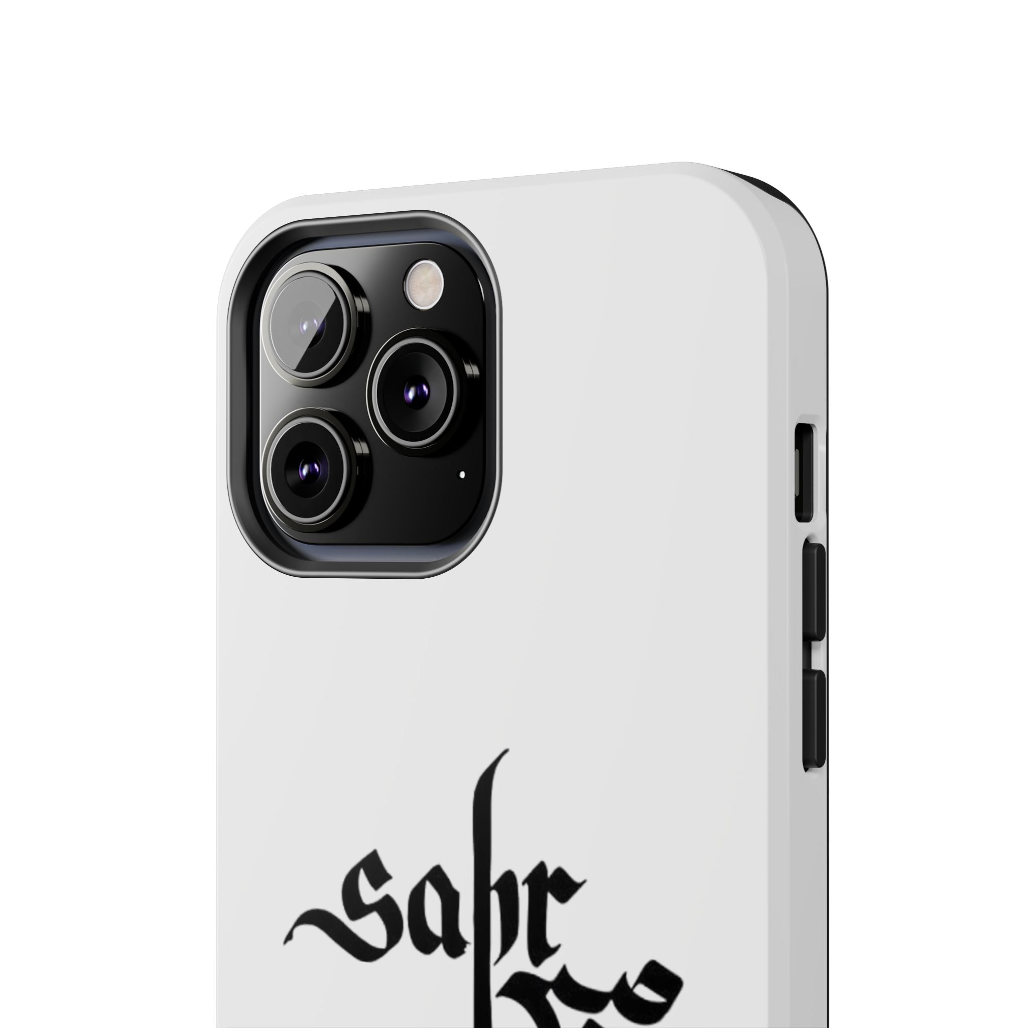 Tough Phone Case — Black Calligraphy 'Sabar' Minimalist Protective Cover
