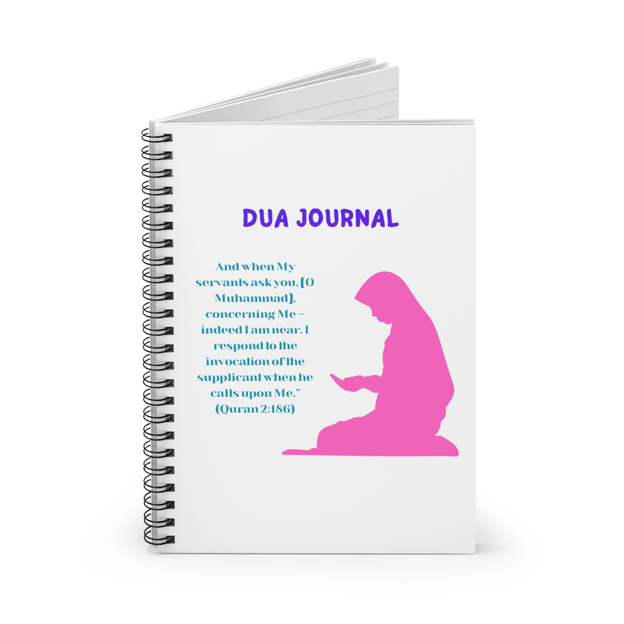 Dua Journal Spiral Notebook — Islamic Prayer Journal with Quran Verse