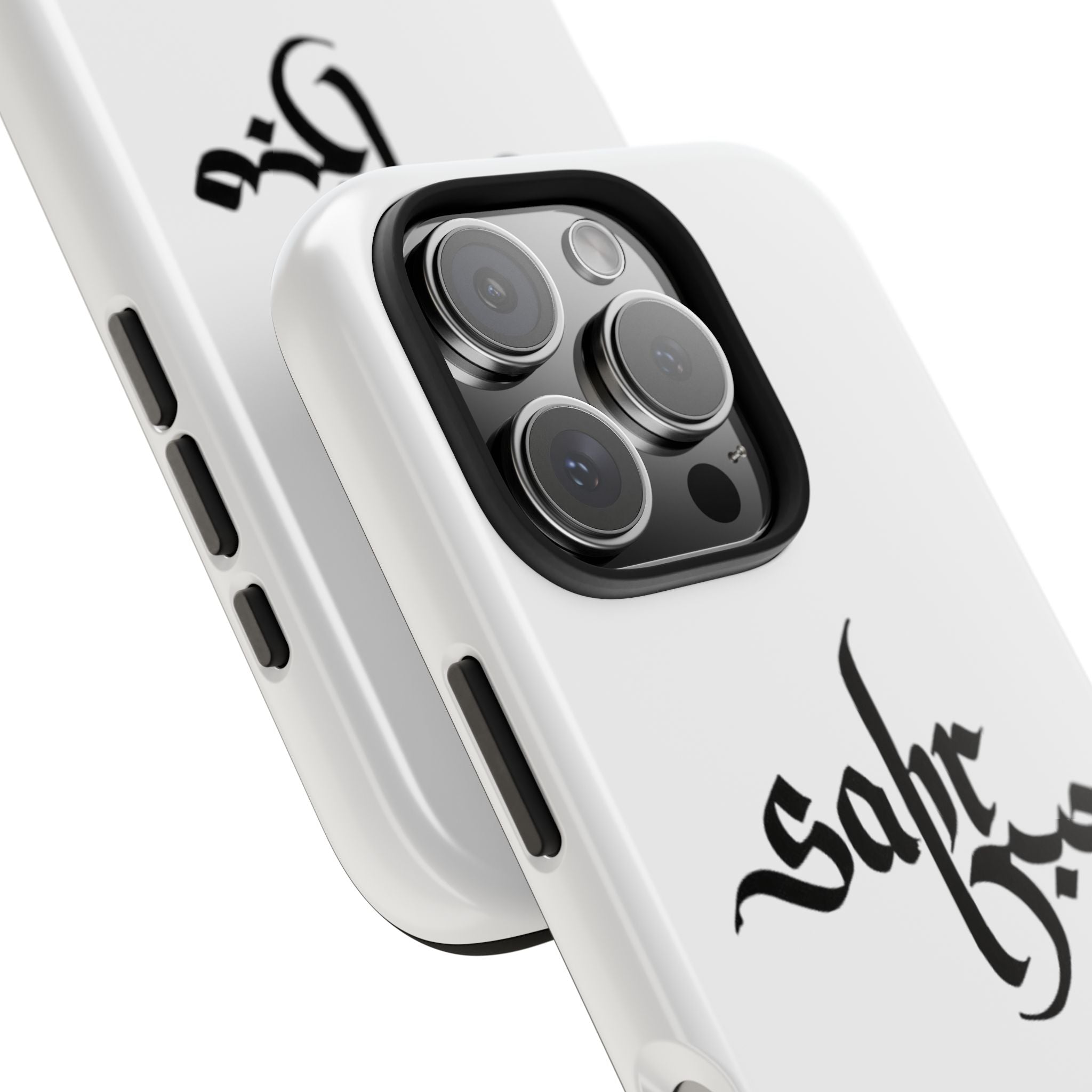 Tough Phone Case — Black Calligraphy 'Sabar' Minimalist Protective Cover