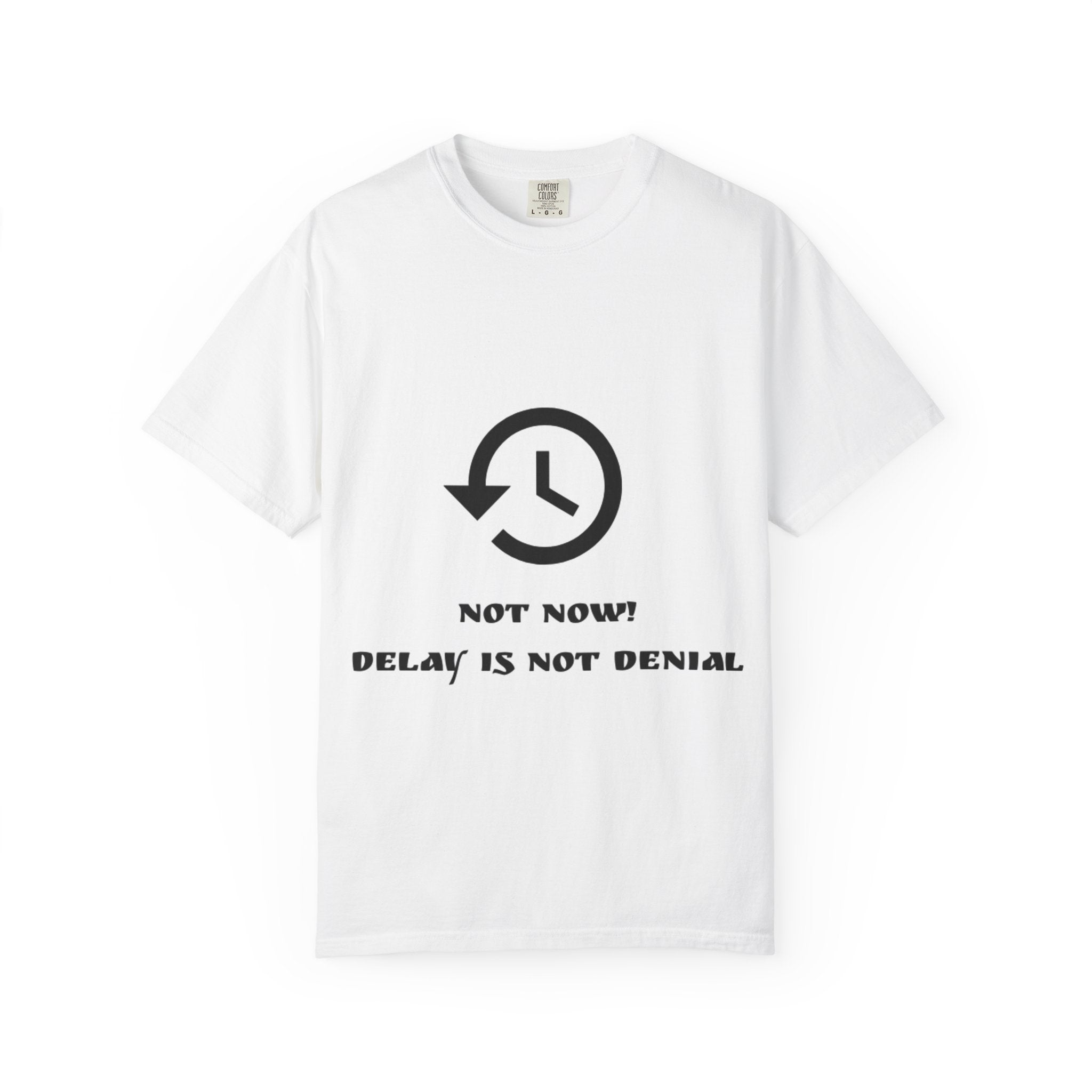 Not Now? Delay Is Not Denial Clock T-Shirt