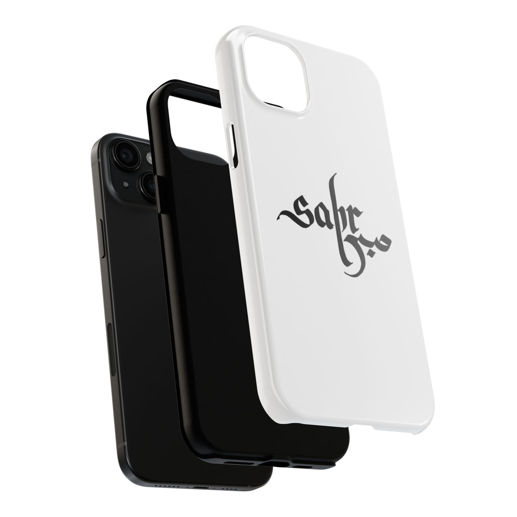 Tough Phone Case — Black Calligraphy 'Sabar' Minimalist Protective Cover